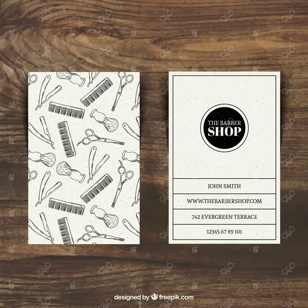 طرح کارت ویزیت آرایشگاه مردانه