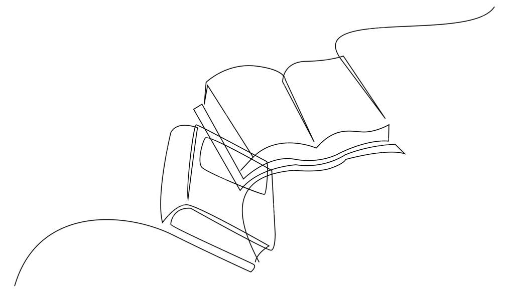 تصویرسازی کتاب به سبک طراحی خطی پیوسته