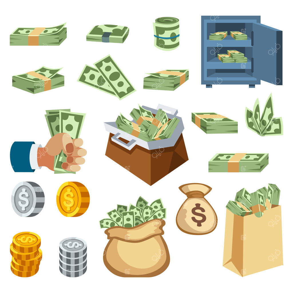 آیکون‌های وکتور نمادهای پول