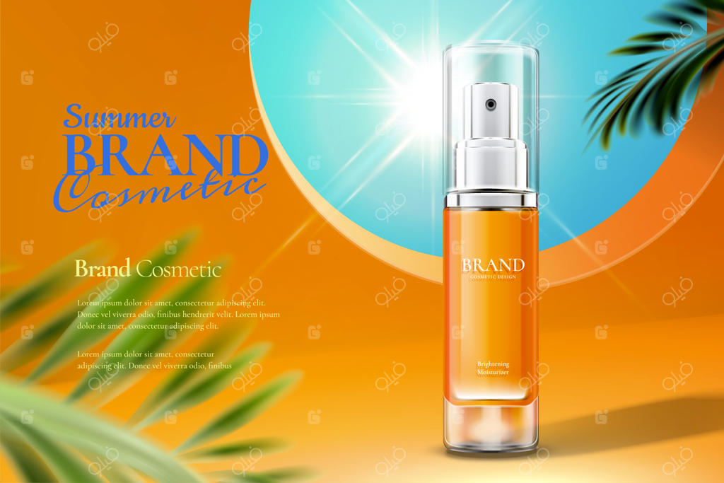 تبلیغات بطری اسپری آرایشی