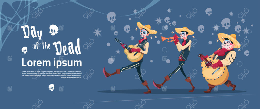 دعوتنامه جهت جشن و تزئینات روز مردگان و هالووین در مکزیک