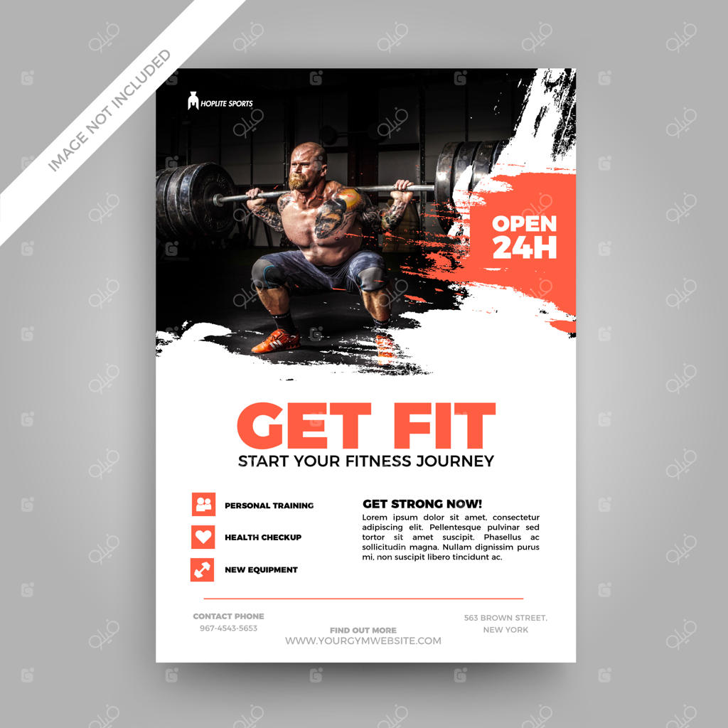 قالب تراکت فیتنس با طرح گرانج