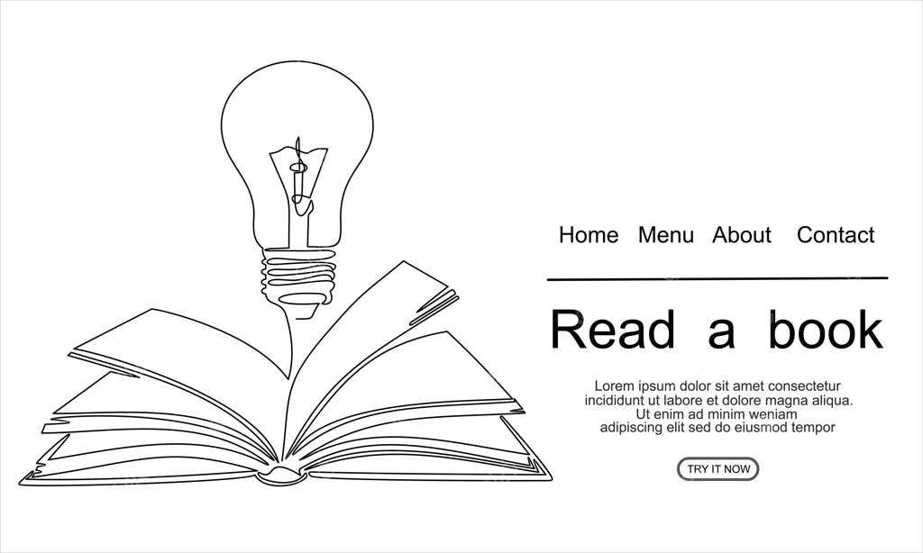 کتابی با طراحی متوالی یک‌خطی.