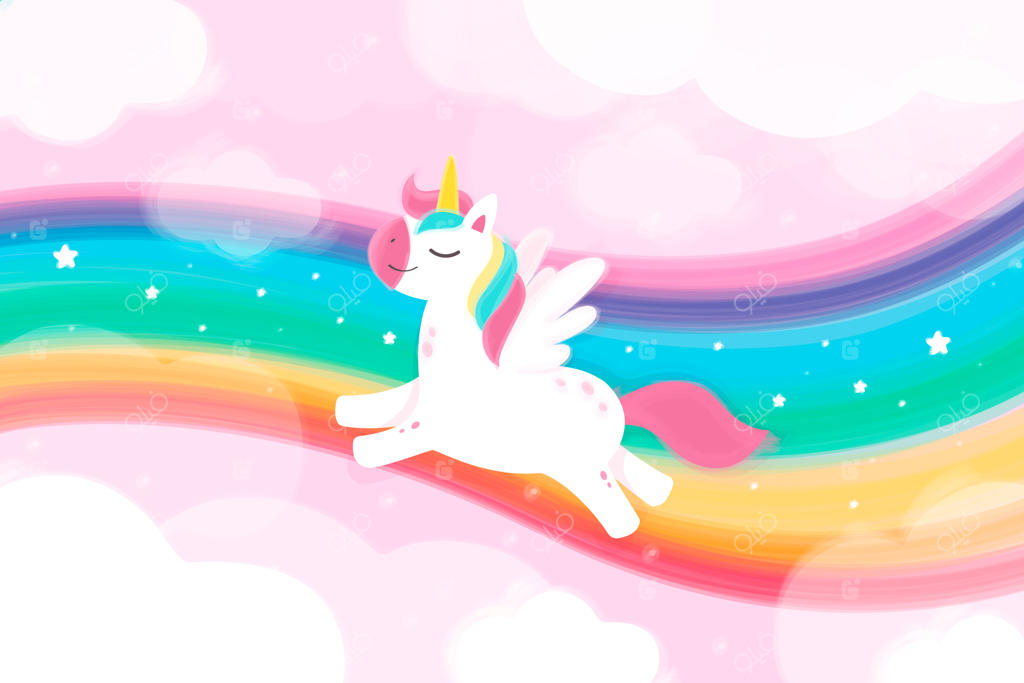 طراحی دست‌کشیده رنگین‌کمان