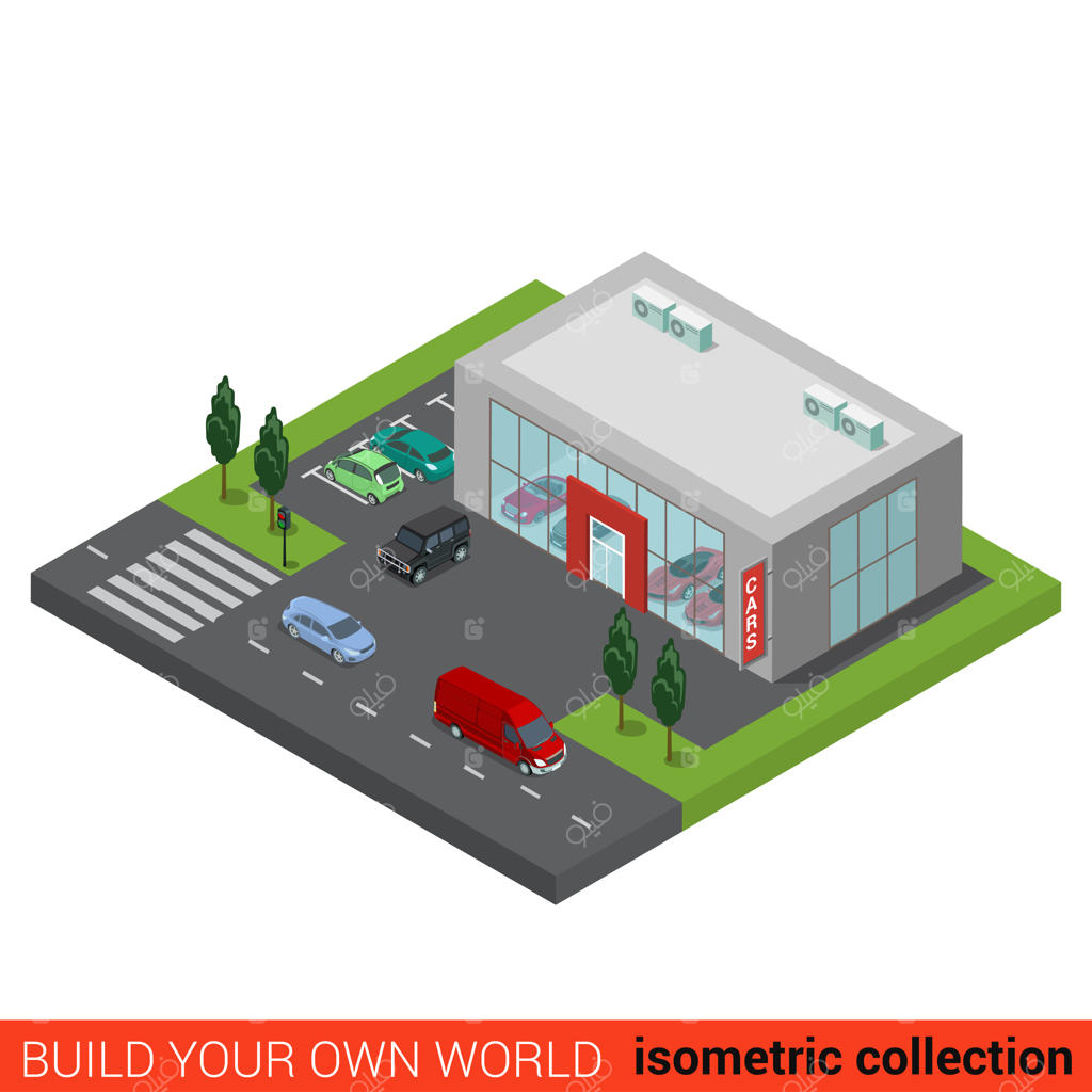 مجموعه اینفوگرافیک مفهومی: ساخت دنیای خود با بلوک‌های ساختمان کافی‌شاپ و رستوران ایزومتریک