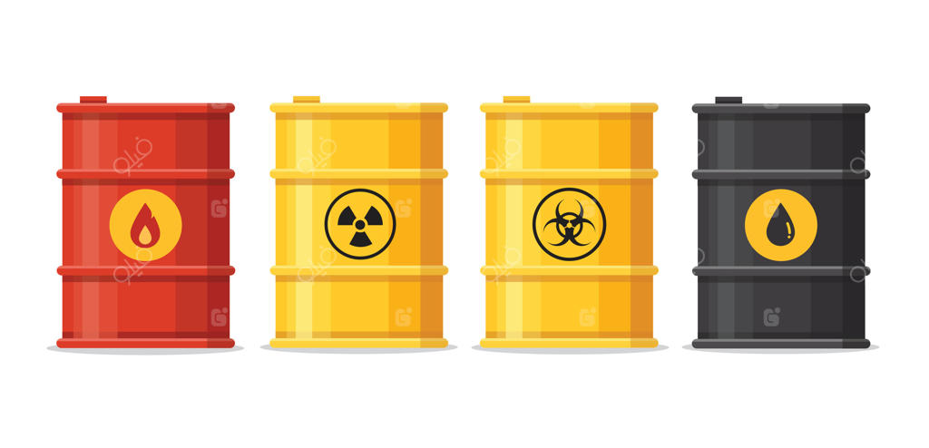 بشکه‌های حاوی زباله‌های سمی و سوخت نفتی