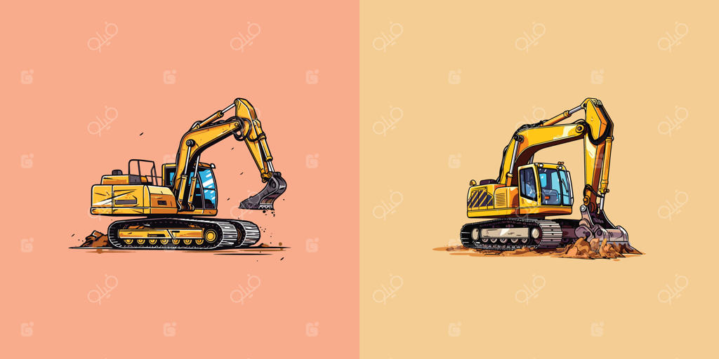 تصویر کلیپ‌آرت وکتور بیل مکانیکی