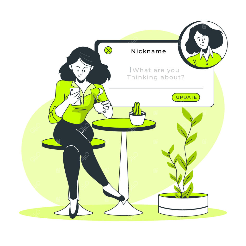 تصویرسازی مفهوم به‌روزرسانی وضعیت