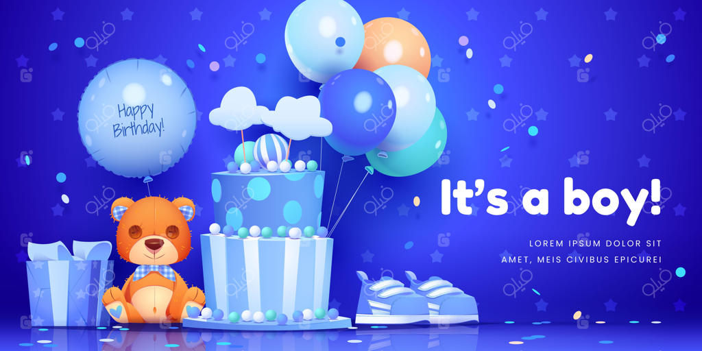 مجموعه المان‌های کارتونی تولد پسرانه