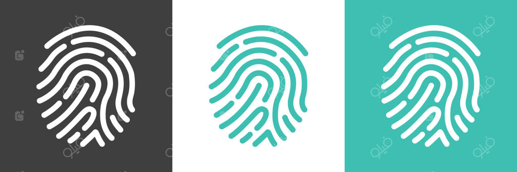 تصویر برداری رنگارنگ اثر انگشت انگشت شست