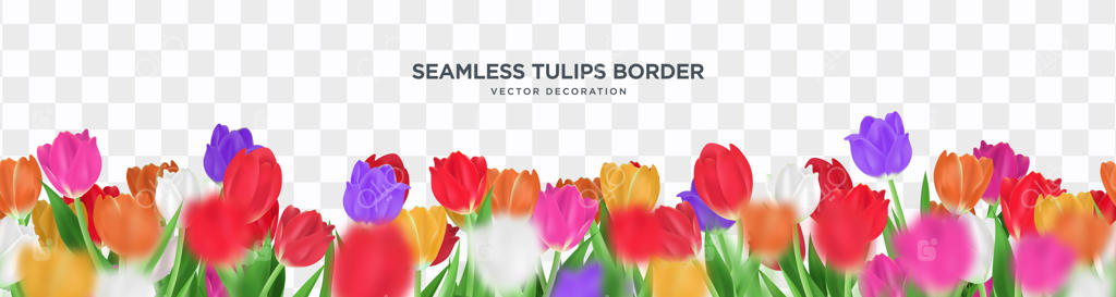 قاب دکوری بدون درز با طرح لاله‌ها