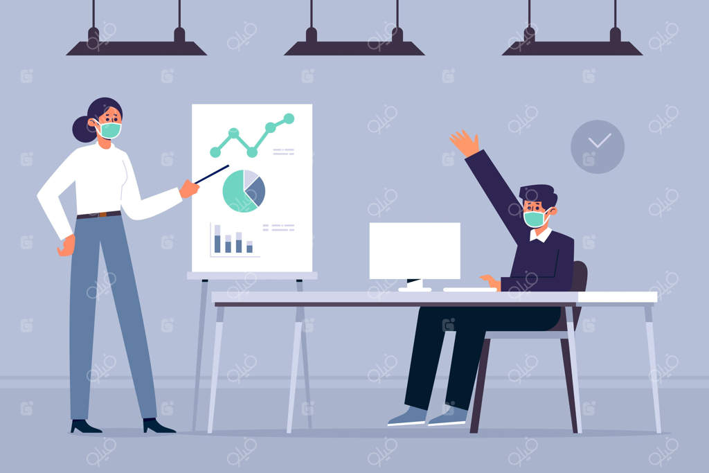 فاصله‌گذاری اجتماعی افراد در دفتر کار