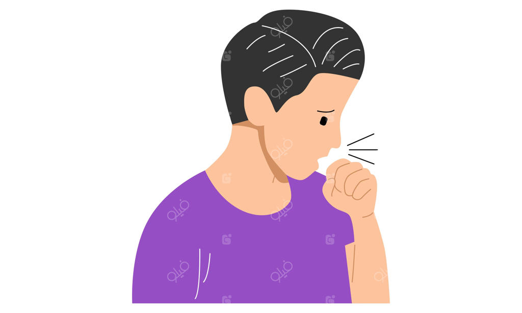 مرد بیمار در حال سرفه، مبتلا به سرماخوردگی، آنفولانزا و ویروس