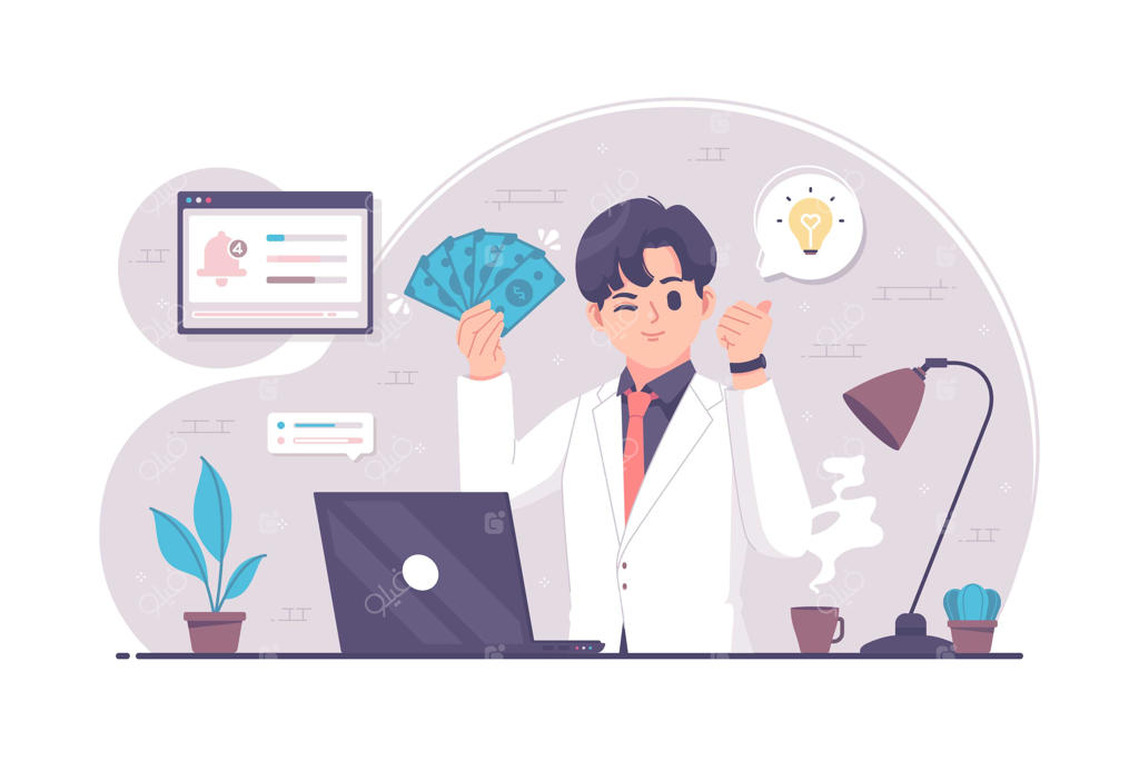 تصویرسازی شخصیت کارآفرین جوان و موفق