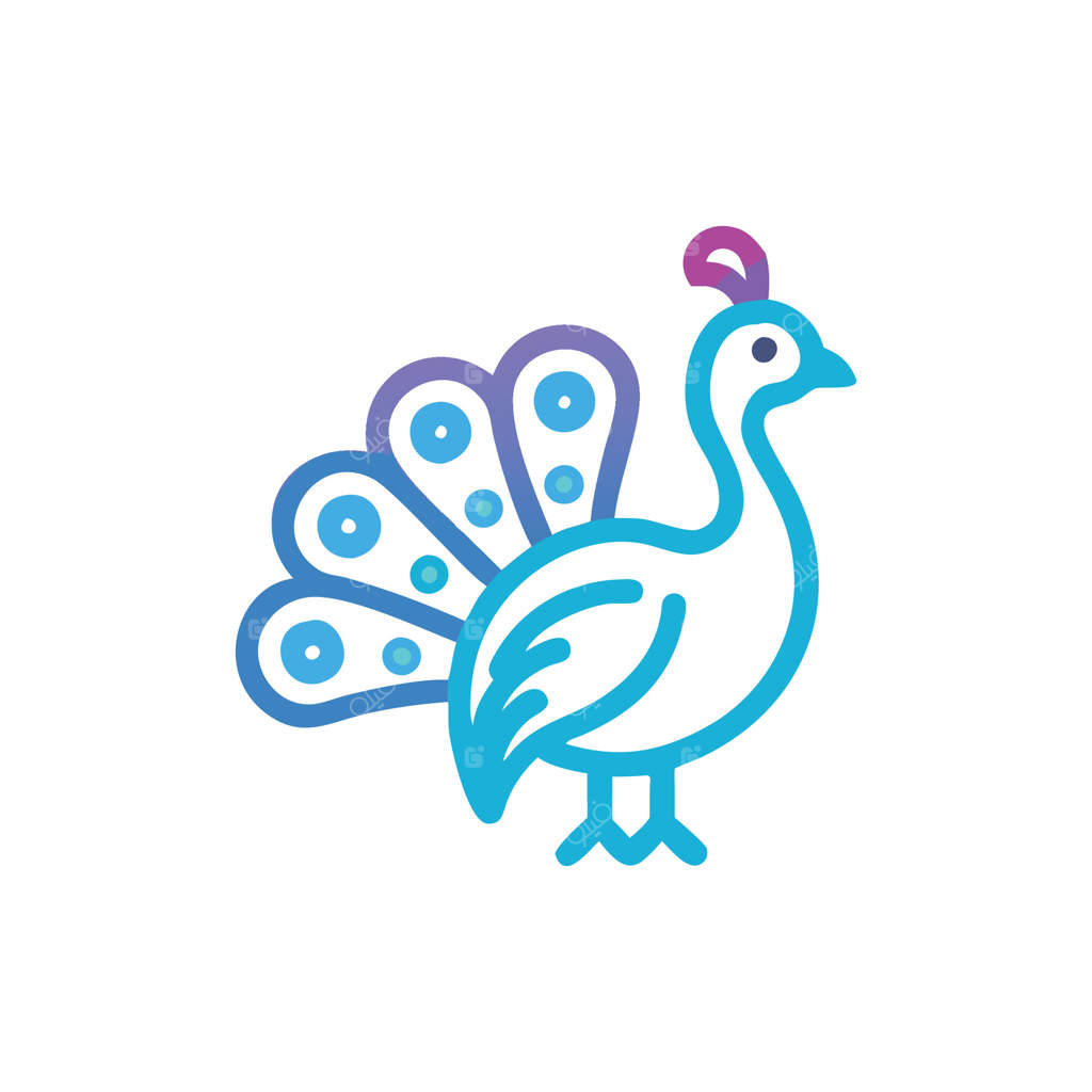 طاووس باشکوه در باغ سرسبز