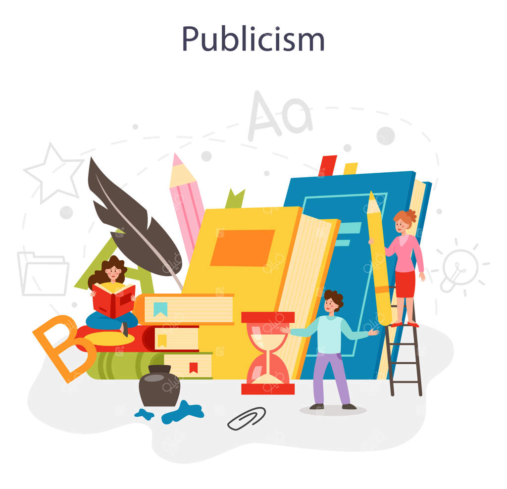 موضوع درسی ادبیات: مطالعه نویسندگان رمان‌های قدیمی و مدرن آثار عرصه ادبیات و شعر ایده آموزش و دانش تصویرگری برداری در سبک مسطح