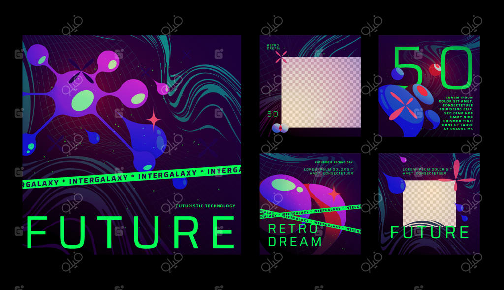 مجموعه‌ای از پست‌های اینستاگرامی به سبک آینده‌نگرانه گذشته