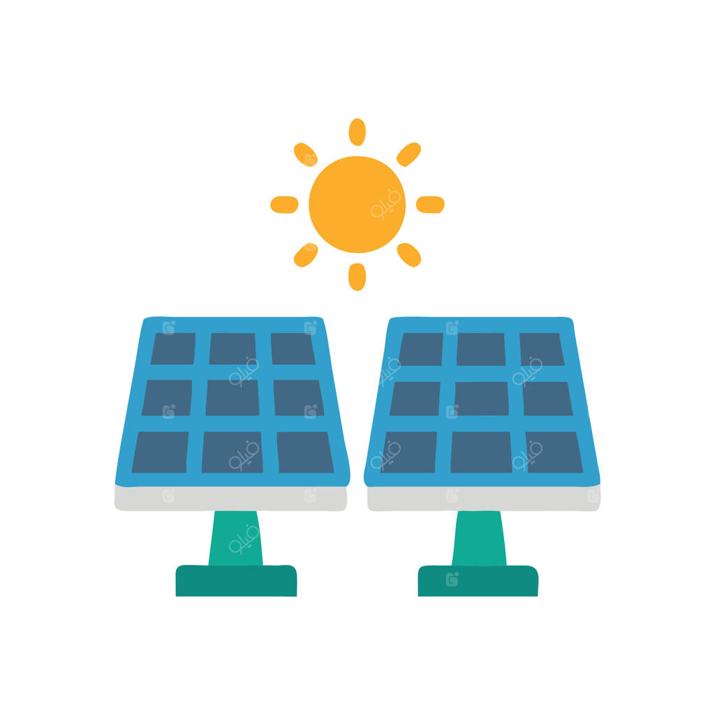 آیکون خلاقانه پنل‌های خورشیدی برای طراحی