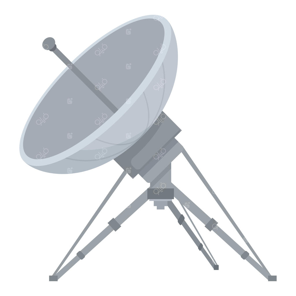 وکتور گرافیکی دیش ماهواره خاکستری برای مخابرات و پخش
