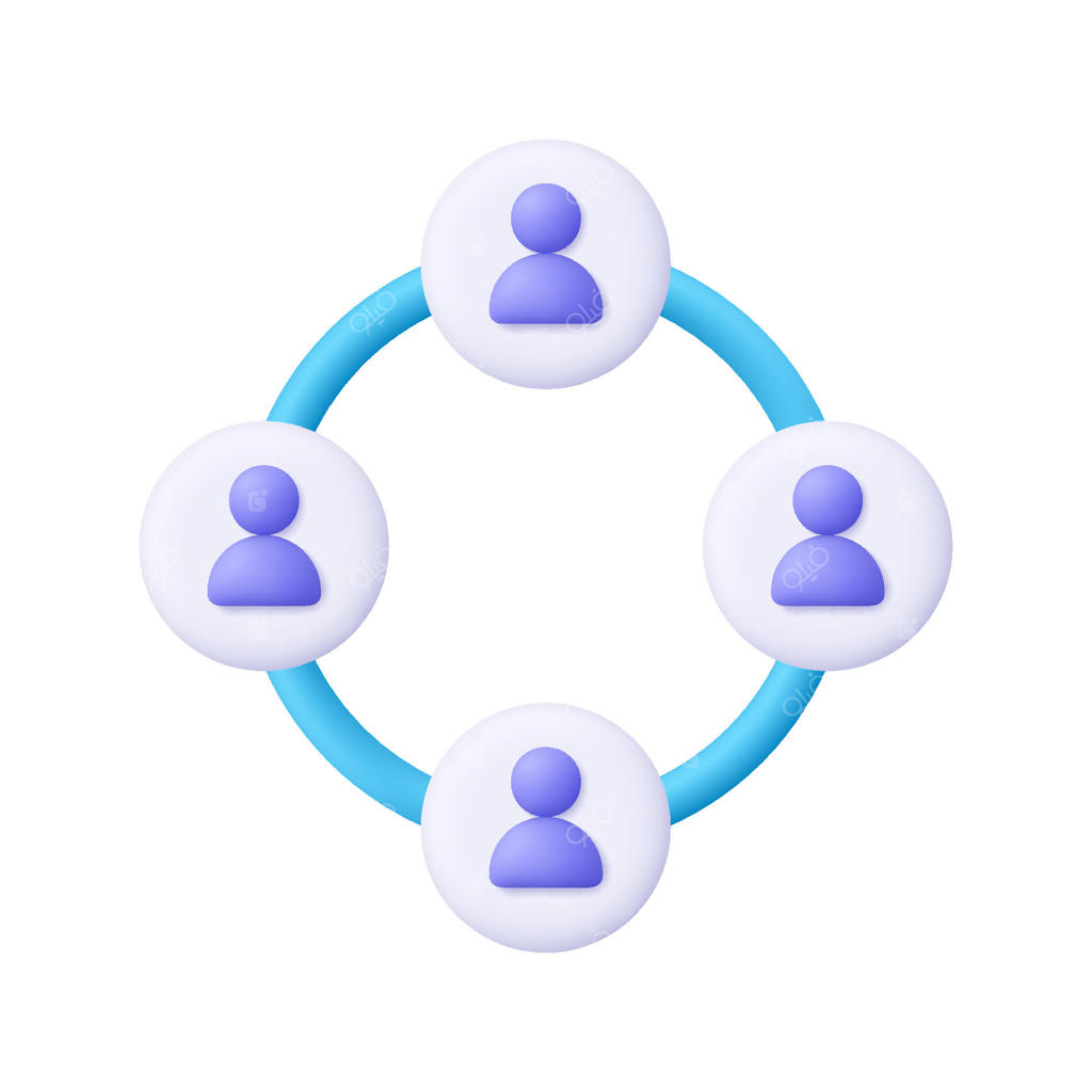 نمایش گرافیکی شبکه ارتباطی کاربران حرفه‌ای وکتور