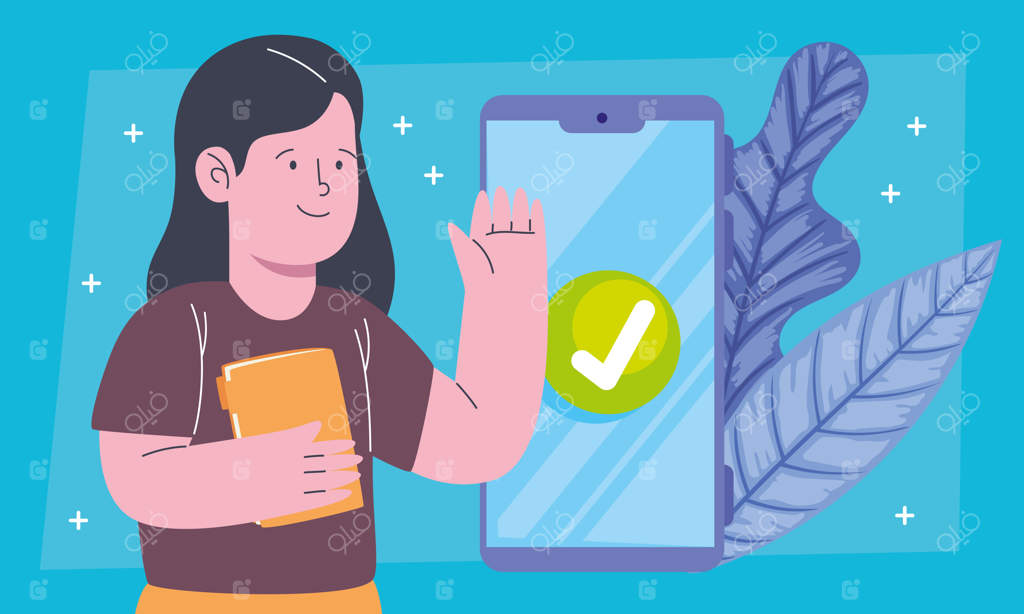 زنی با گوشی هوشمند