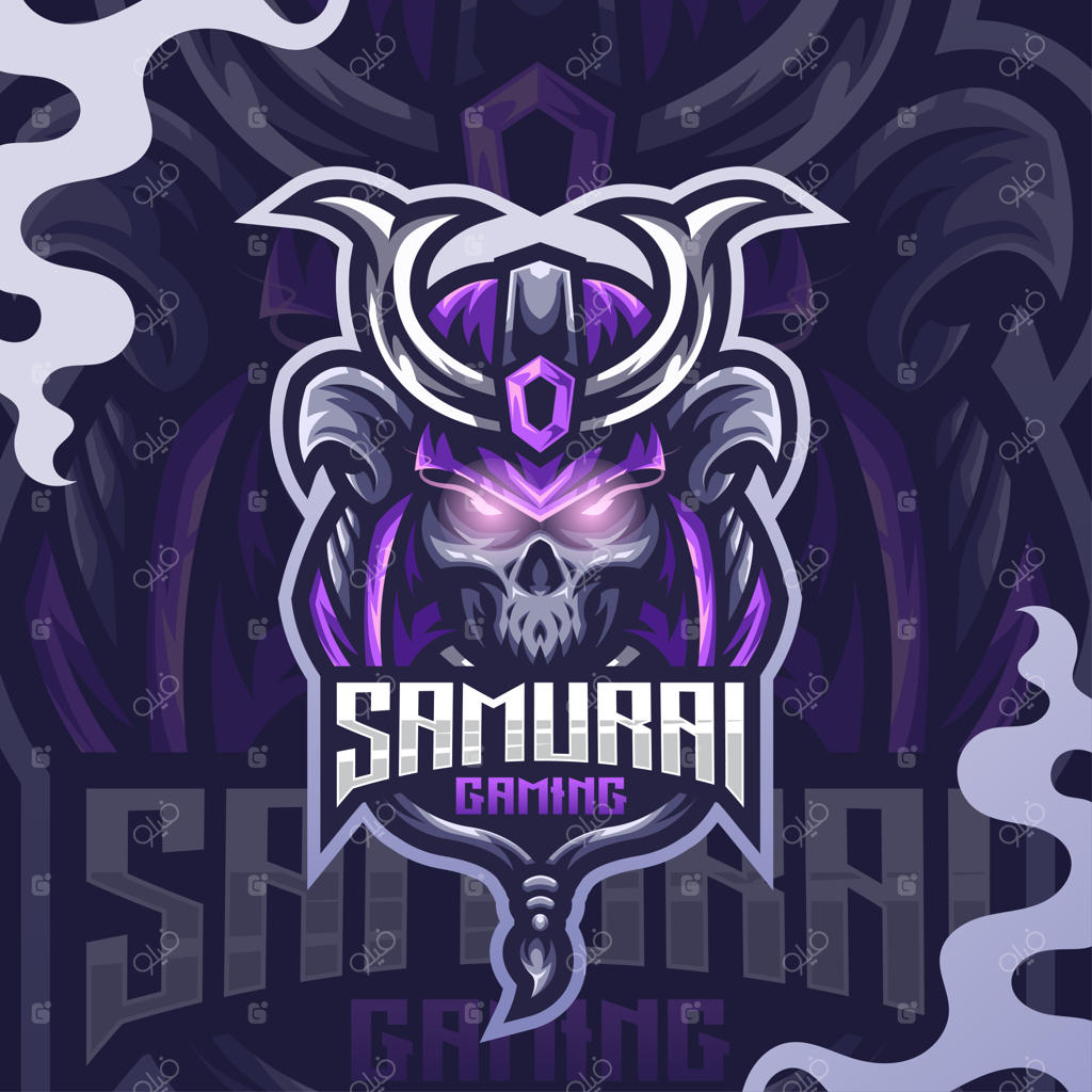 الگوی لوگوی سامورایی - وکتور پریمیوم