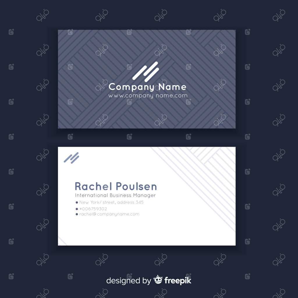 قالب کارت ویزیت با طرح هندسی انتزاعی