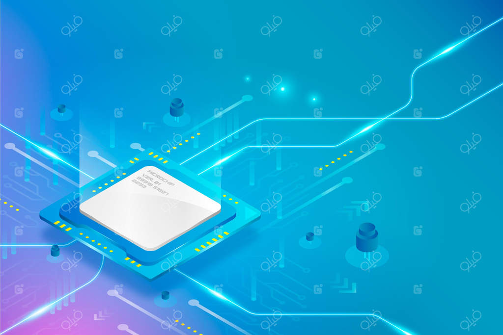 پس‌زمینه‌ای واقع‌گرایانه از پردازنده میکروچیپ