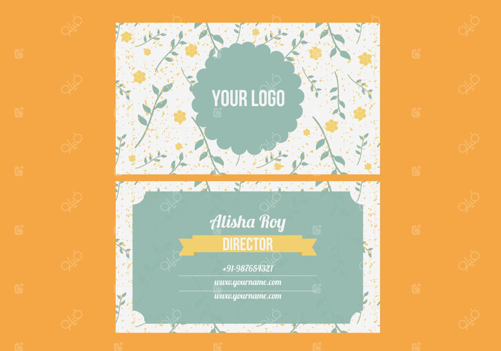 وکتور کارت ویزیت رنگارنگ و مدرن