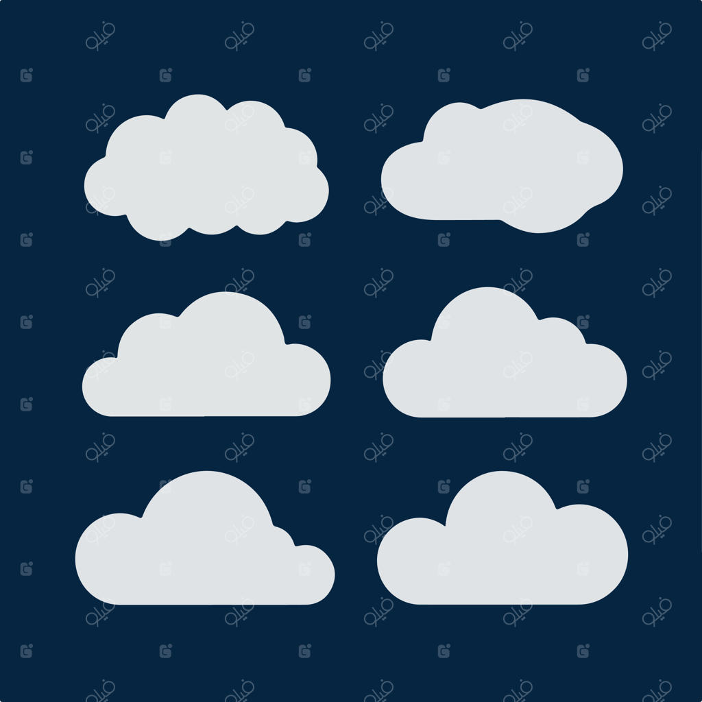 پس‌زمینه آبی با یک ابر سفید و دوباره پس‌زمینه آبی