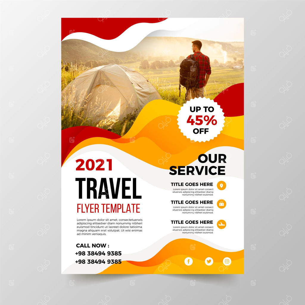 قالب بروشور فروش سفر با عکس