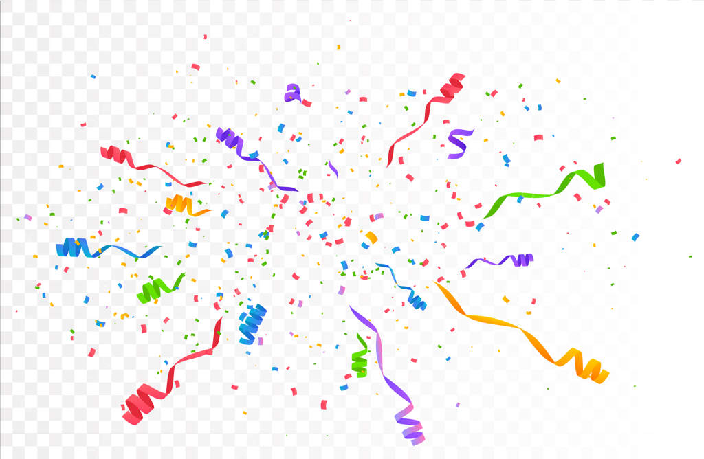 انفجار کاغذپاشی: روبان‌ها و نخ های رنگی در حال پرواز