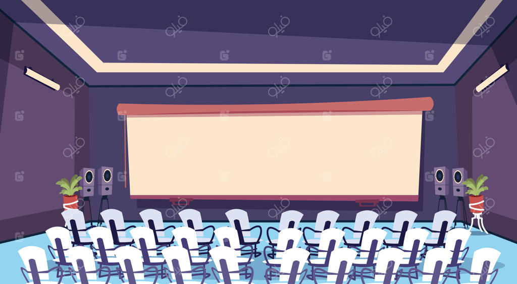 نمای داخلی اتاق کنفرانس و سالن جلسات در یک ساختمان اداری مدرن و خالی