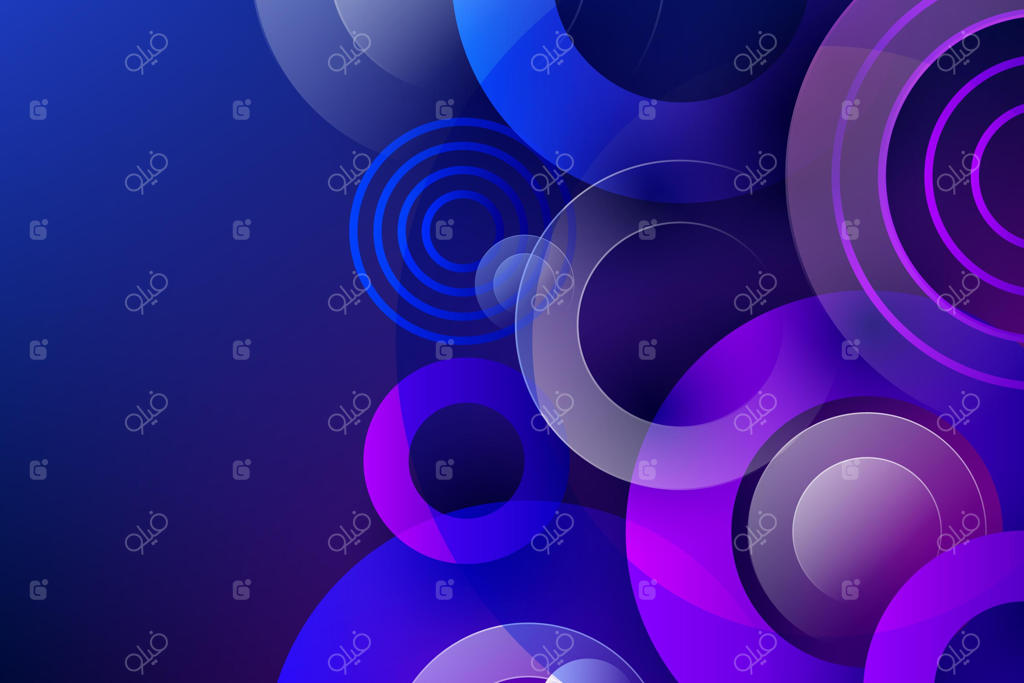 پس‌زمینه اشکال متداخل رنگارنگ