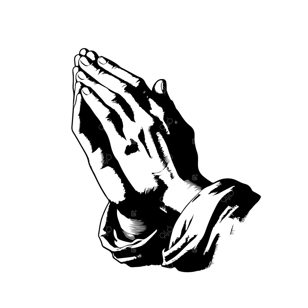 تصویرسازی دست در حال دعا