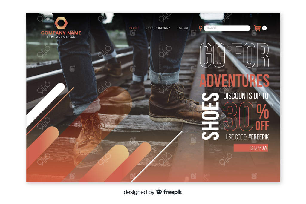 صفحه فرود فروش با تصویر