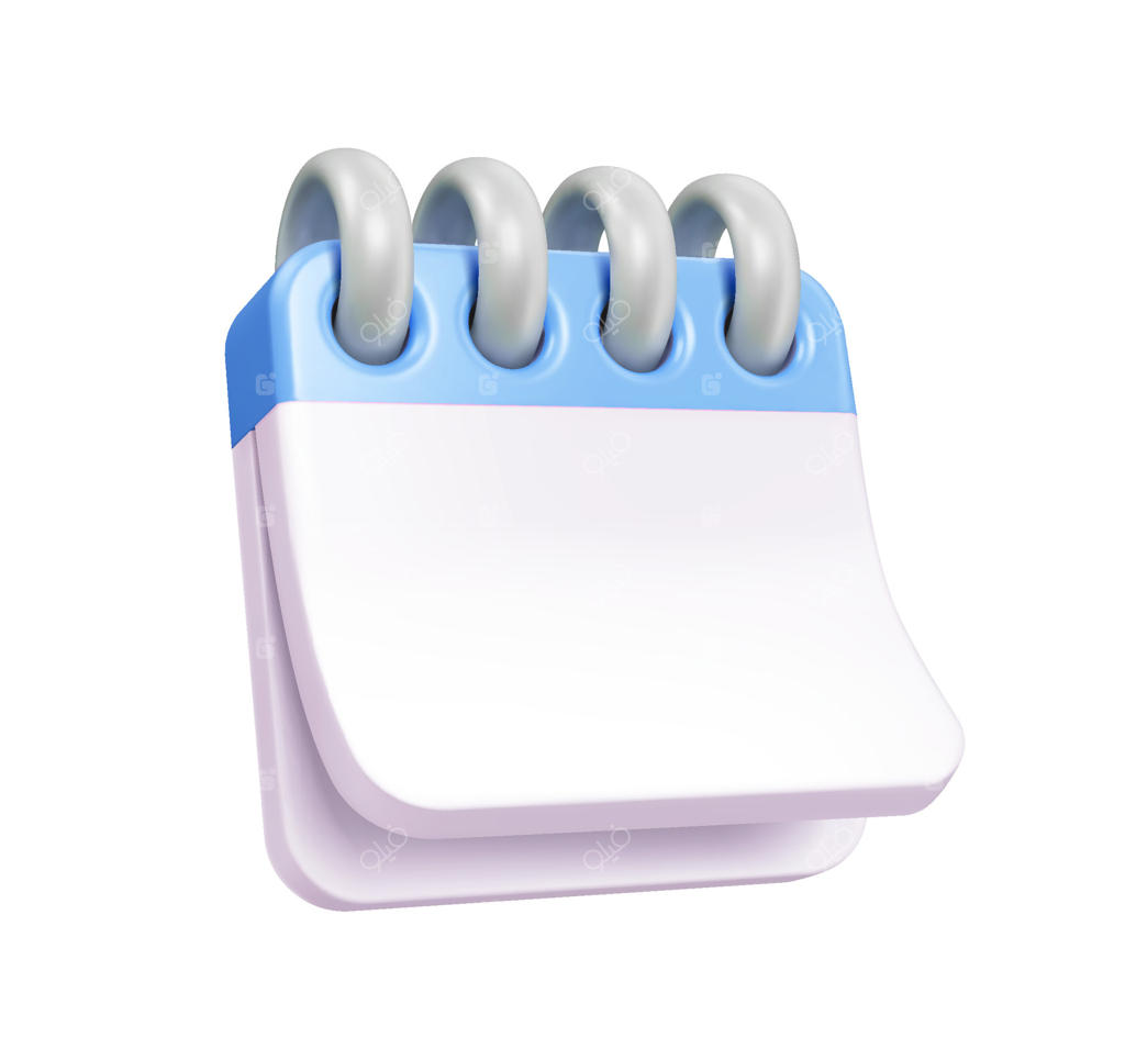 آیکون یادآور تقویم پلنر رویداد سه بعدی