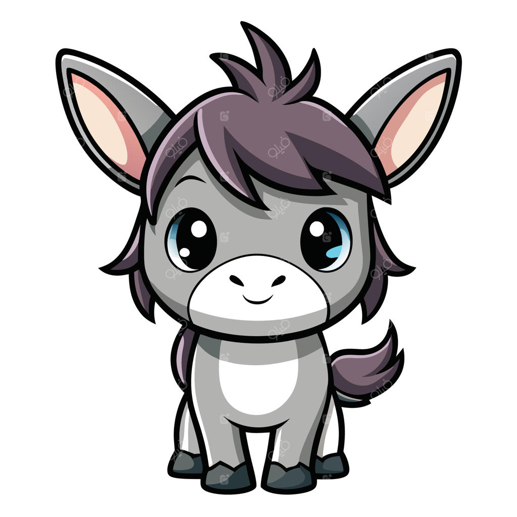 الاغ کارتونی با چشمان آبی و دماغ بزرگ