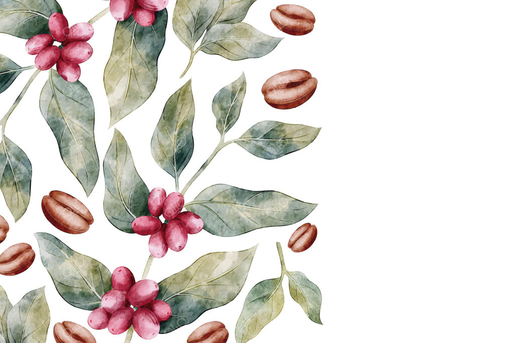 پس‌زمینه قهوه‌ای با دانه‌های قهوه