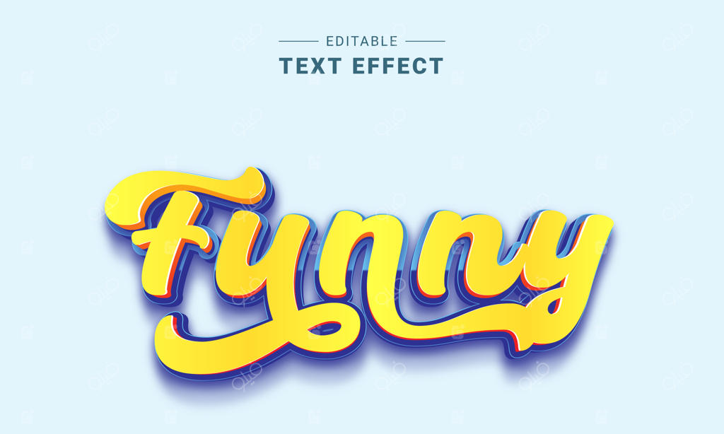 طرح گرافیکی وکتور با افکت متن قابل ویرایش