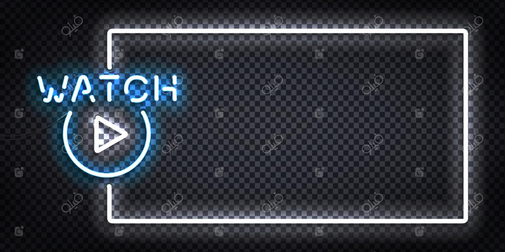 تابلوی نئونی واقع‌گرایانه لوگوی قاب ساعت برای طراحی قالب و نمونه‌سازی.