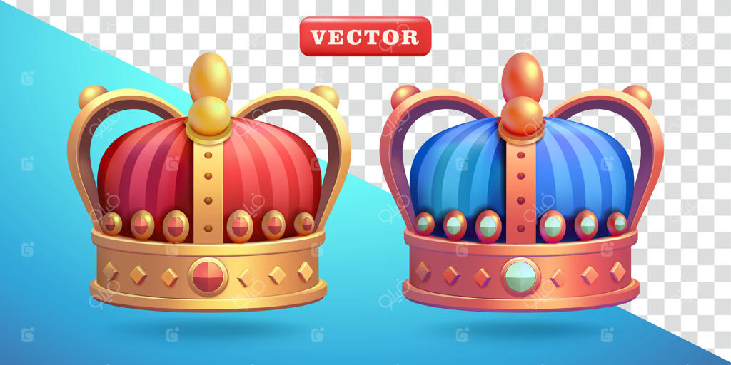 تاج پادشاهی سه‌بعدی، مناسب برای طراحی و بازی‌ها