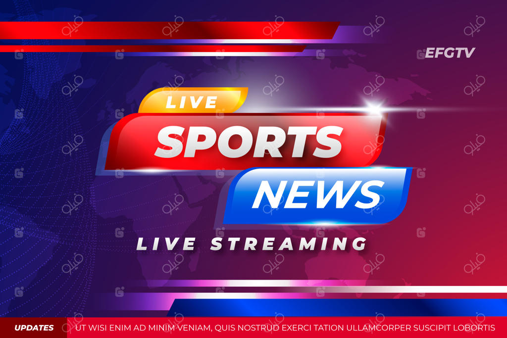 پس‌زمینه خبری ورزشی با گرادیان رنگی