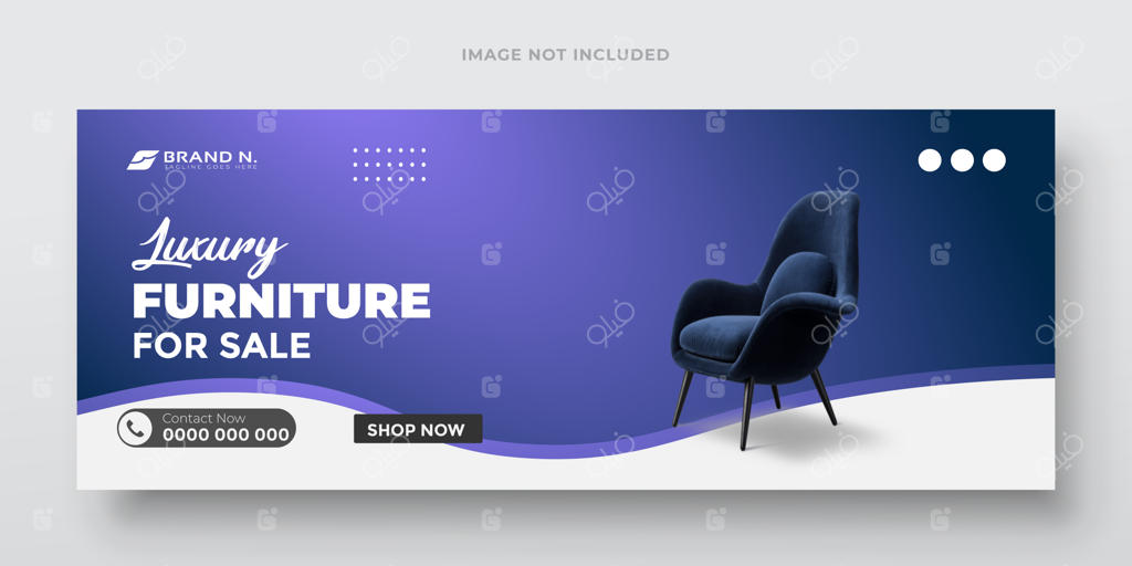 قالب طراحی آگهی و کاور فیس‌بوک با موضوعات برند، مبلمان، مانیتور، عطر، محصولات پزشکی و خدمات نظافتی