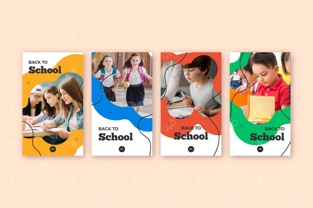 مجموعه استوری های بازگشت به مدرسه برای اینستاگرام