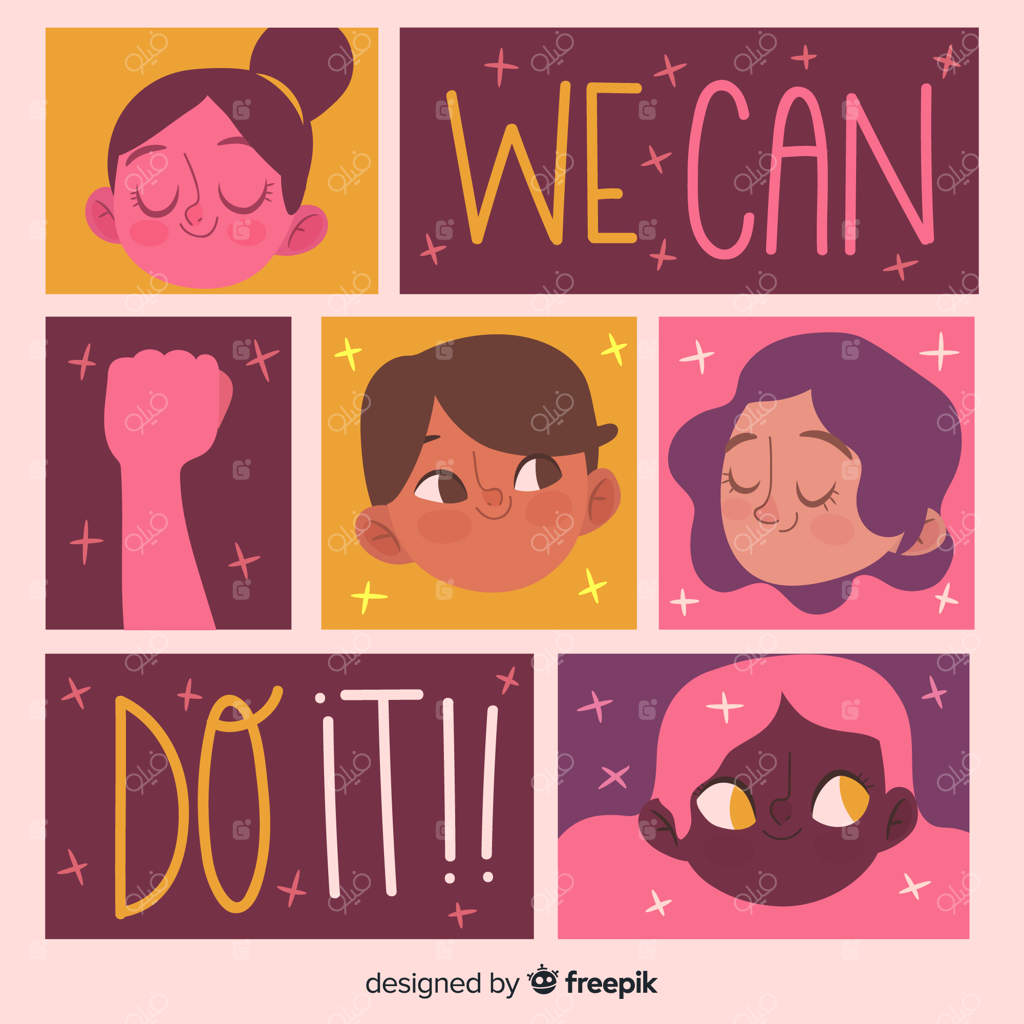 گروه زنان از نژادهای مختلف در پس‌زمینه