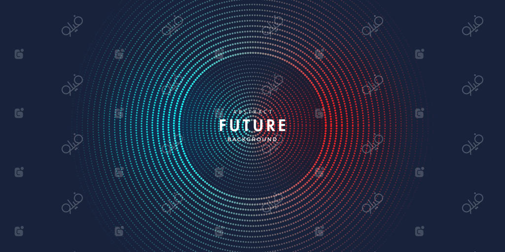 پس‌زمینه انتزاعی و مدرن با ذرات آینده‌نگر