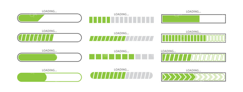 طراحی آیکون نوار پیشرفت بارگذاری ساده