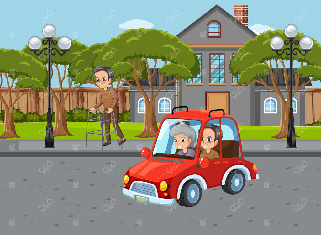 رانندگی زوج سالخورده
