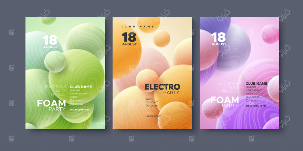 قالب پوستر تبلیغات جشنواره موسیقی الکترونیک